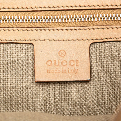Gucci Canvas Flora Horsebit Wave Hobo