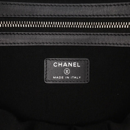 Chanel Large Diagonal Chevron Calfskin Tassel O Case Clutch
