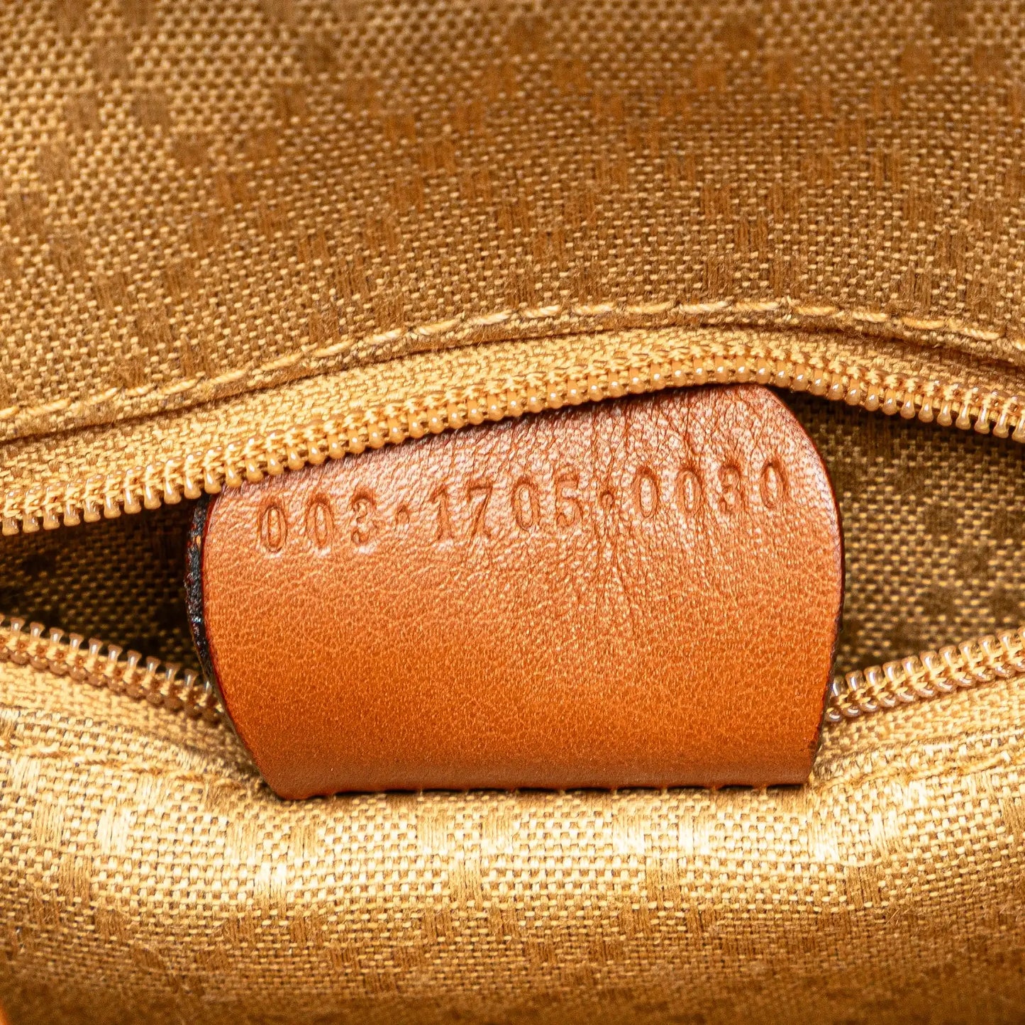 Gucci Leather Bamboo Drawstring Backpack