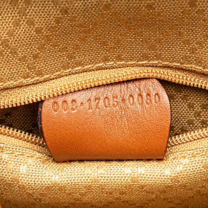 Gucci Leather Bamboo Drawstring Backpack