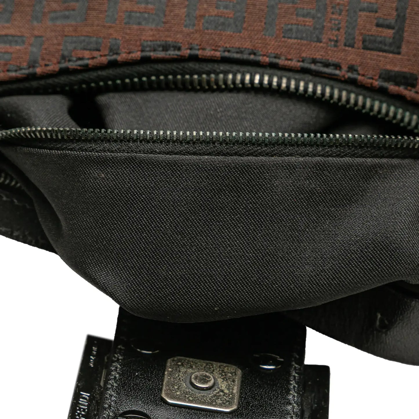 Fendi Zucchino Canvas Shoulder Bag