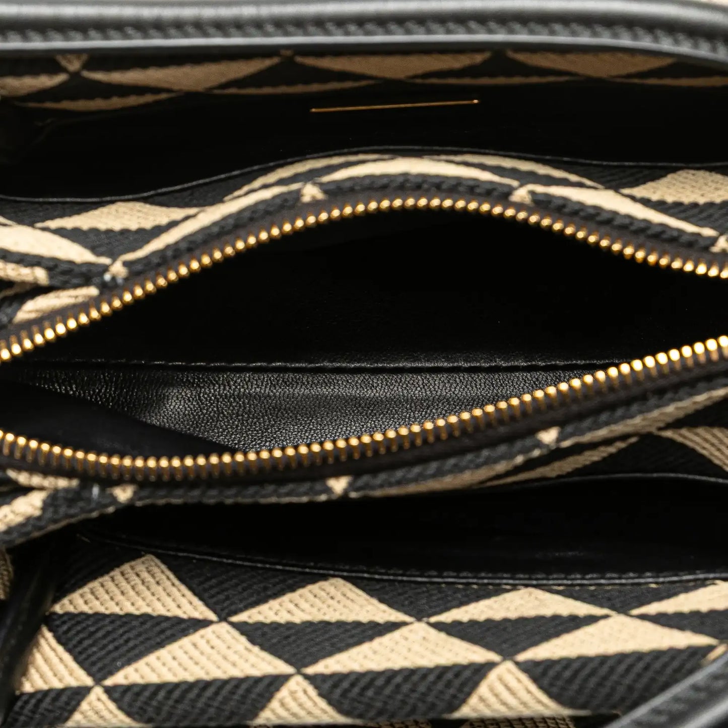 Prada Small Triangolo Symbole Jacquard Embroidered Shoulder Bag