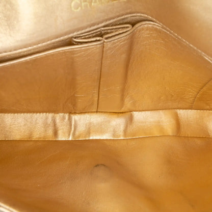 Chanel CC Metallic Lambskin Choco Bar East West Flap