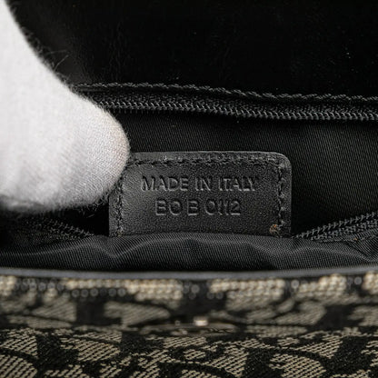 Dior Diorissimo Trotter Canvas Saddle Shoulder Bag