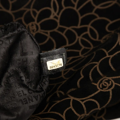 Chanel CC Suede Camellia Hobo