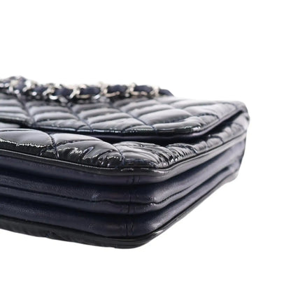 Chanel Jumbo Quilted Patent 3 Compartment Flap