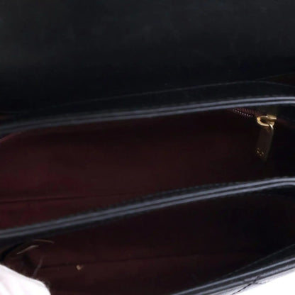 Chanel Quilted Goatskin Side Chain Compartment Flap