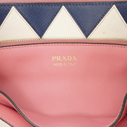Prada City Calf Trimmed Saffiano Greche Paradigme Bag
