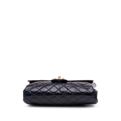 Chanel CC Crackled Glazed Calfskin Accordion Flap