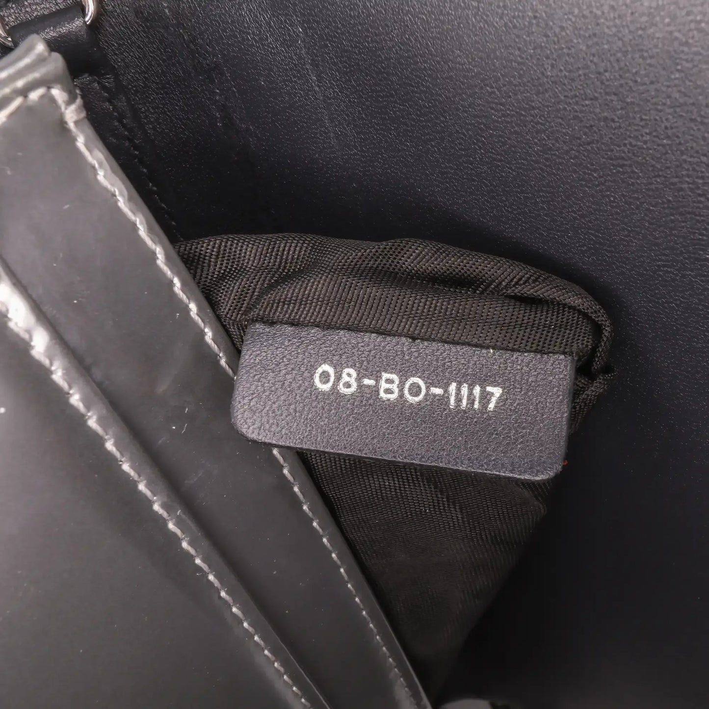 Dior Metallic Patent Microcannage Diorama Wallet on Chain