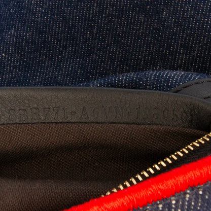 Fendi Large Denim Baguette Satchel