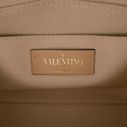 Valentino Small Raffia One Stud Crossbody