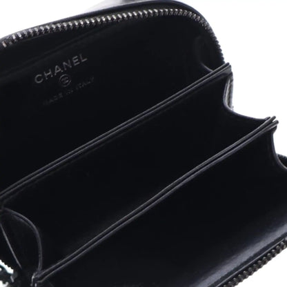 Chanel Lambskin Satin Strass Studded Clutch with Chain