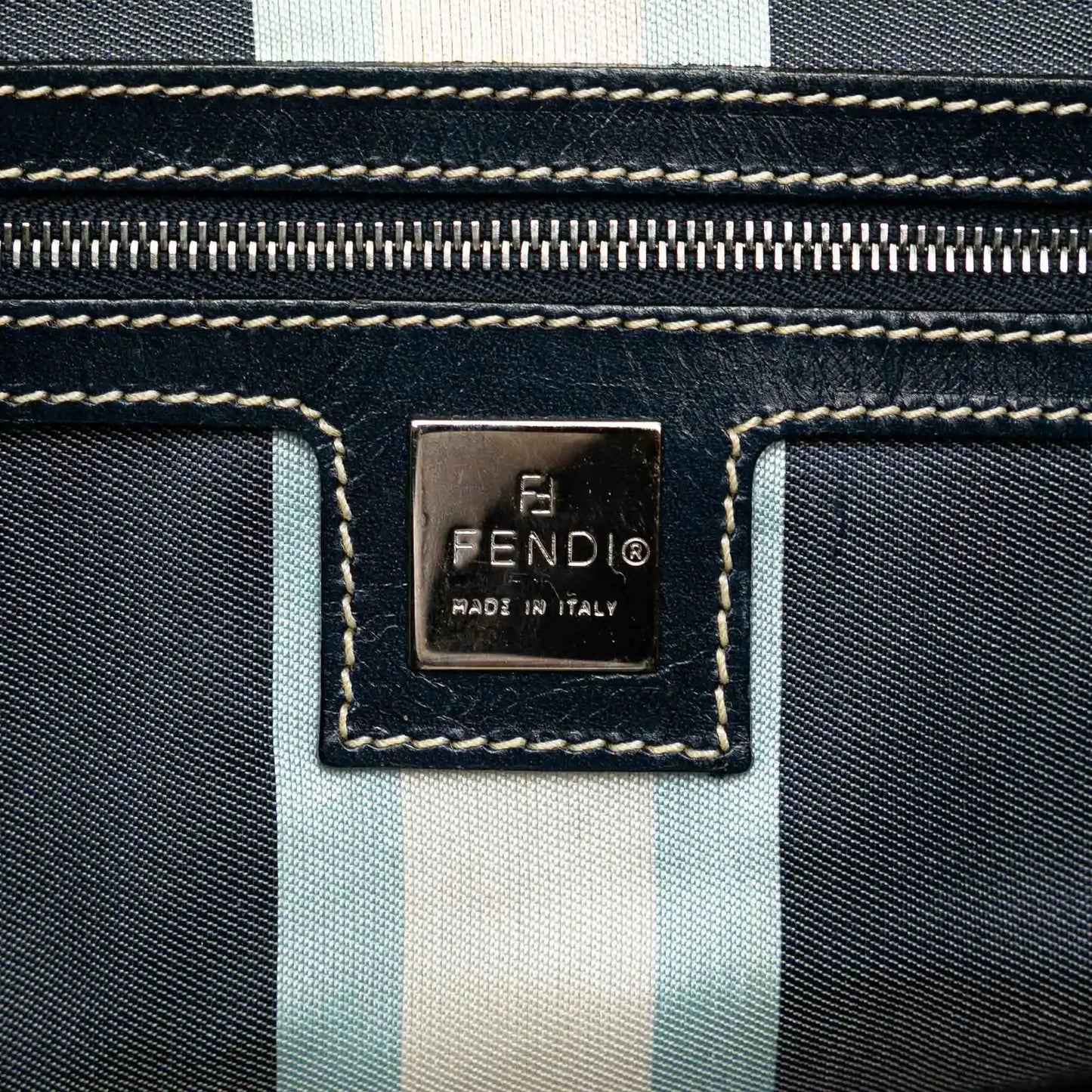 Fendi Canvas Croissant Shoulder Bag