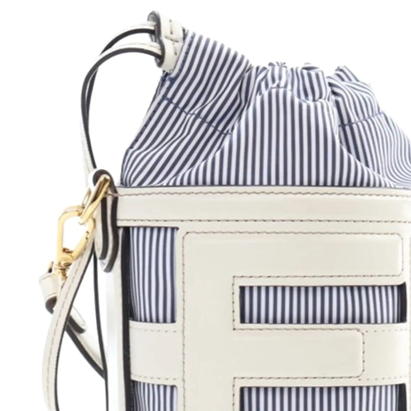 Fendi Mini Nylon Vitello King Logo Step Out Bag