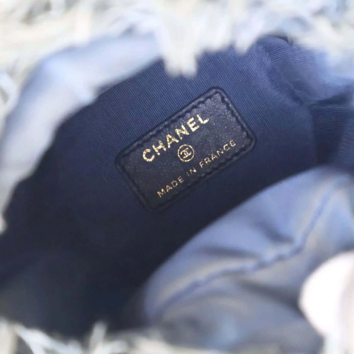 Chanel Mini Denim Mood Bucket with Chain