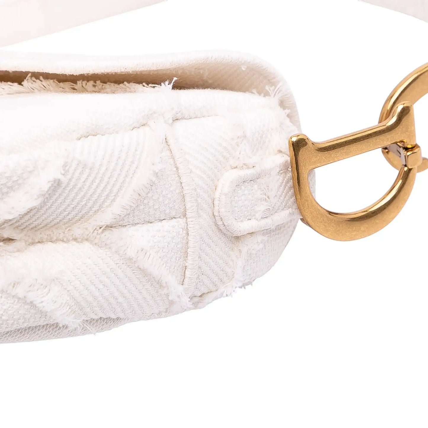 Dior Mini Canvas Embroidered Camouflage Saddle Bag