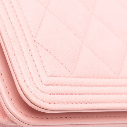 Chanel Quilted Caviar Boy Wallet on Chain
