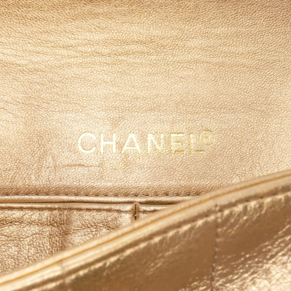 Chanel CC Metallic Lambskin Choco Bar East West Flap