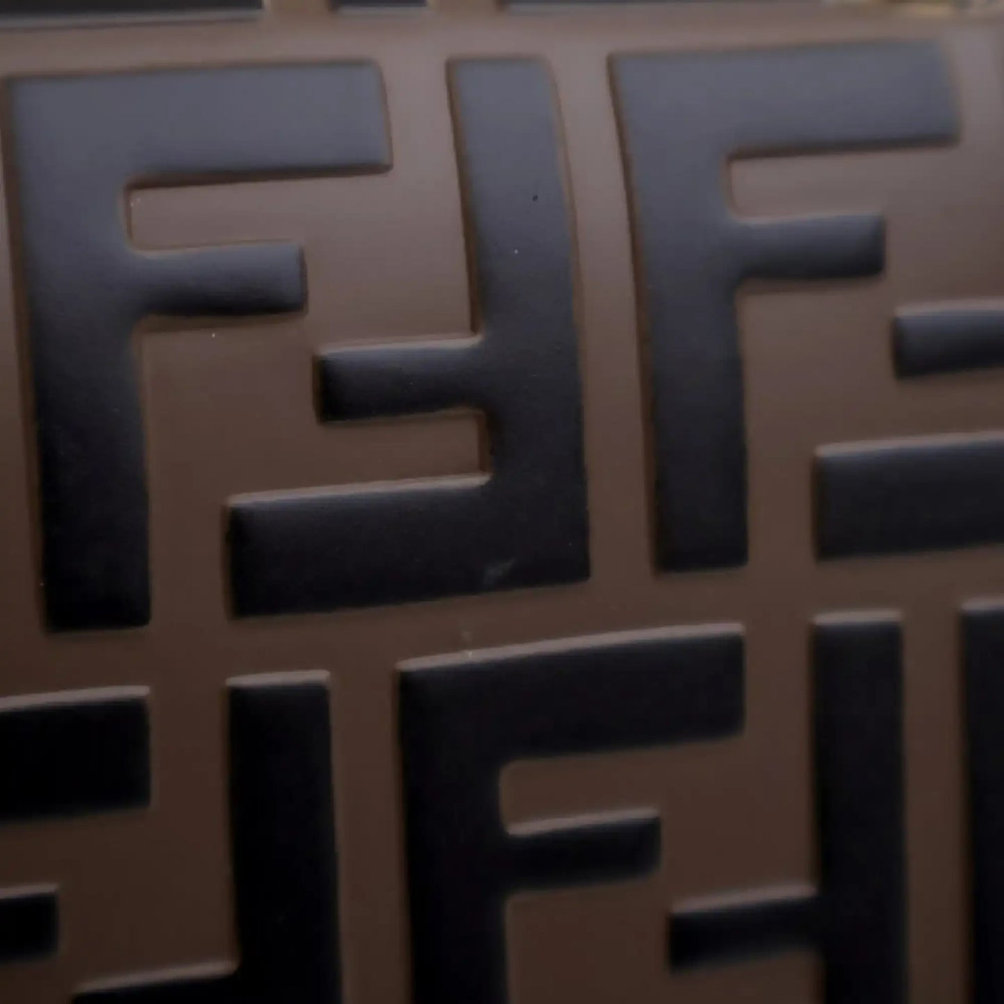 Fendi Medium FF 1974 Embossed Leather Kan U Top Handle Bag