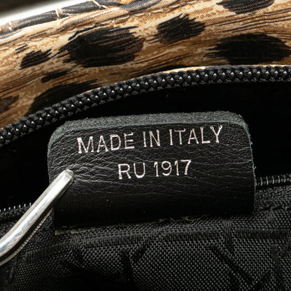 Dior Medium Canvas Cannage Leopard Print Lady Dior