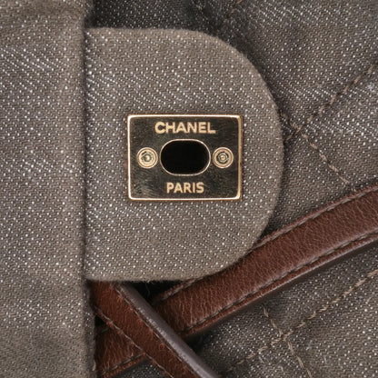 Chanel CC Quilted Denim and Calfskin Backpack