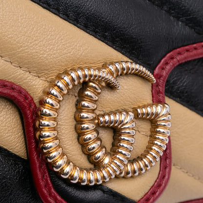 Gucci Super Mini GG Marmont Matelasse Leather Torchon Flap Crossbody