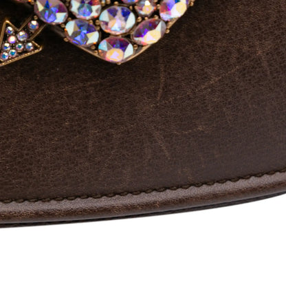 Gucci Small Linea Totem Crystal Heart Crossbody