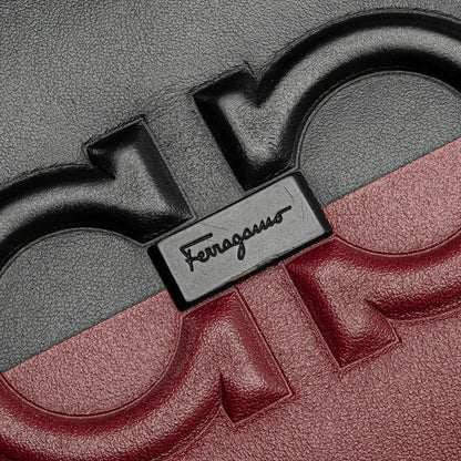 Ferragamo Leather Gancini Clutch