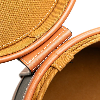 Celine Medium Triomphe Coated Canvas Tambour Crossbody