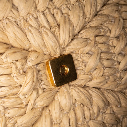 Valentino Small Raffia One Stud Crossbody