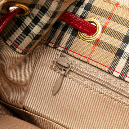 Burberry Haymarket Check Canvas Backpack