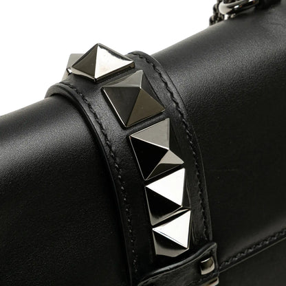 Valentino Small Leather Rockstud Glam Lock Crossbody
