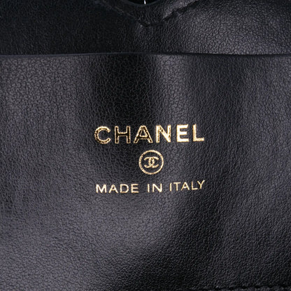 Chanel Quilted Patent Calfskin CC Heart Clutch With Chain