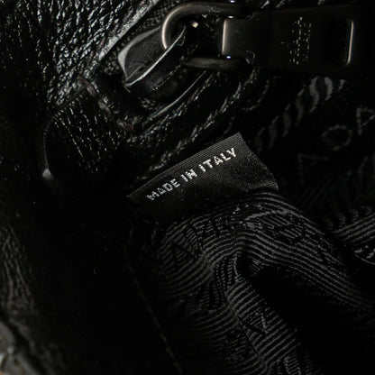 Prada Small Studded Glace Calf Chain Flap