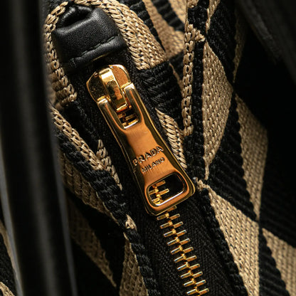 Prada Small Triangolo Symbole Jacquard Embroidered Shoulder Bag