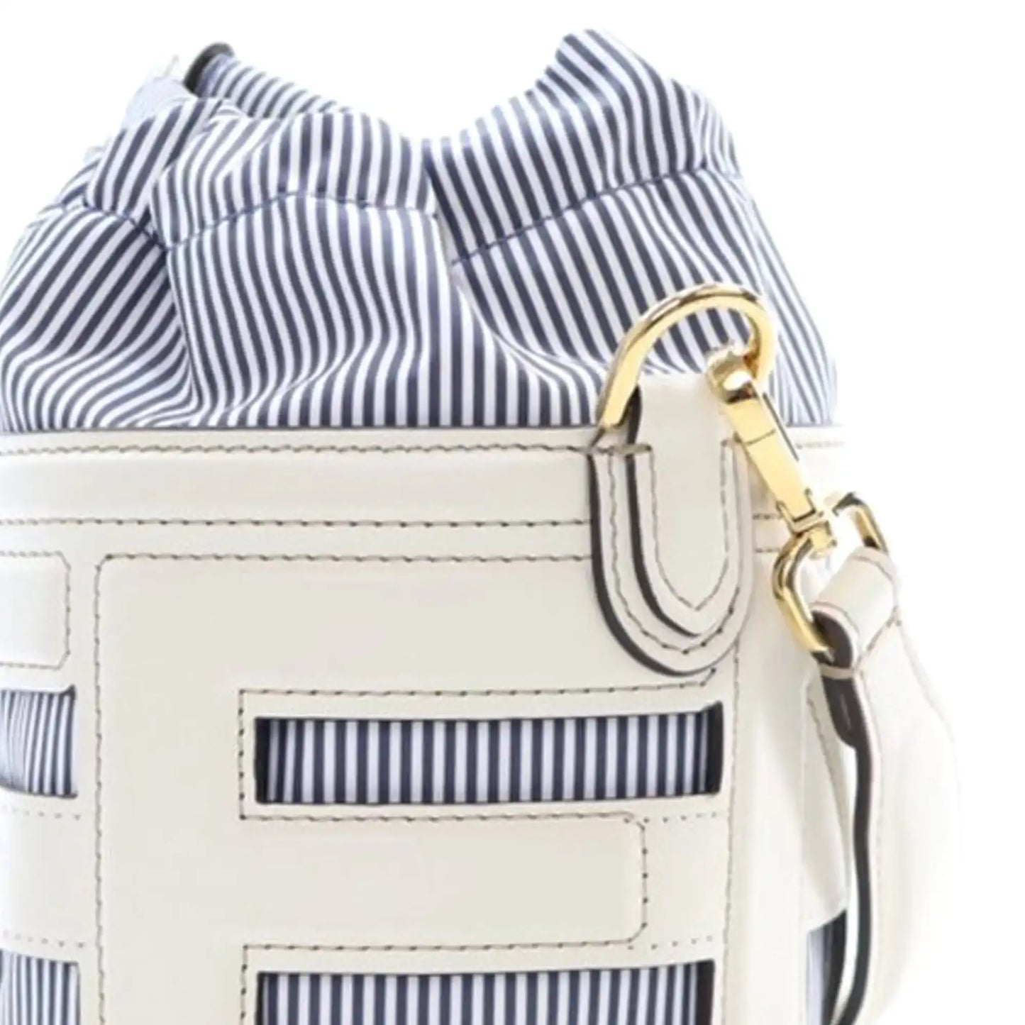 Fendi Mini Nylon Vitello King Logo Step Out Bag