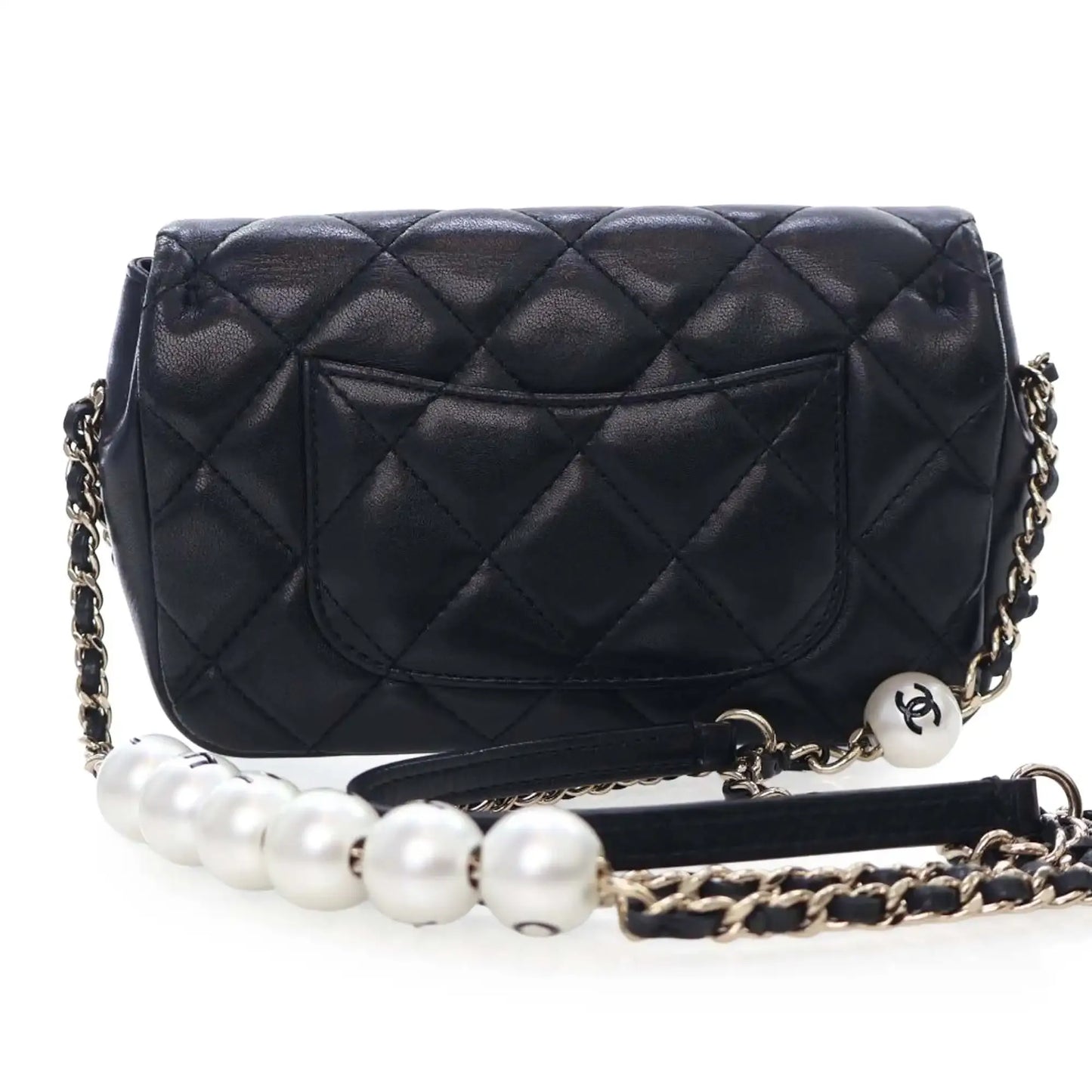 Chanel Small Quilted Lambskin My Precious Pearls Chain Flap