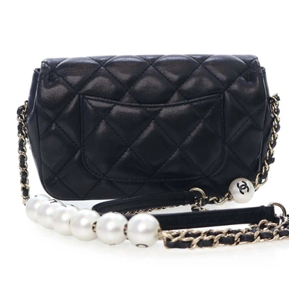 Chanel Small Quilted Lambskin My Precious Pearls Chain Flap