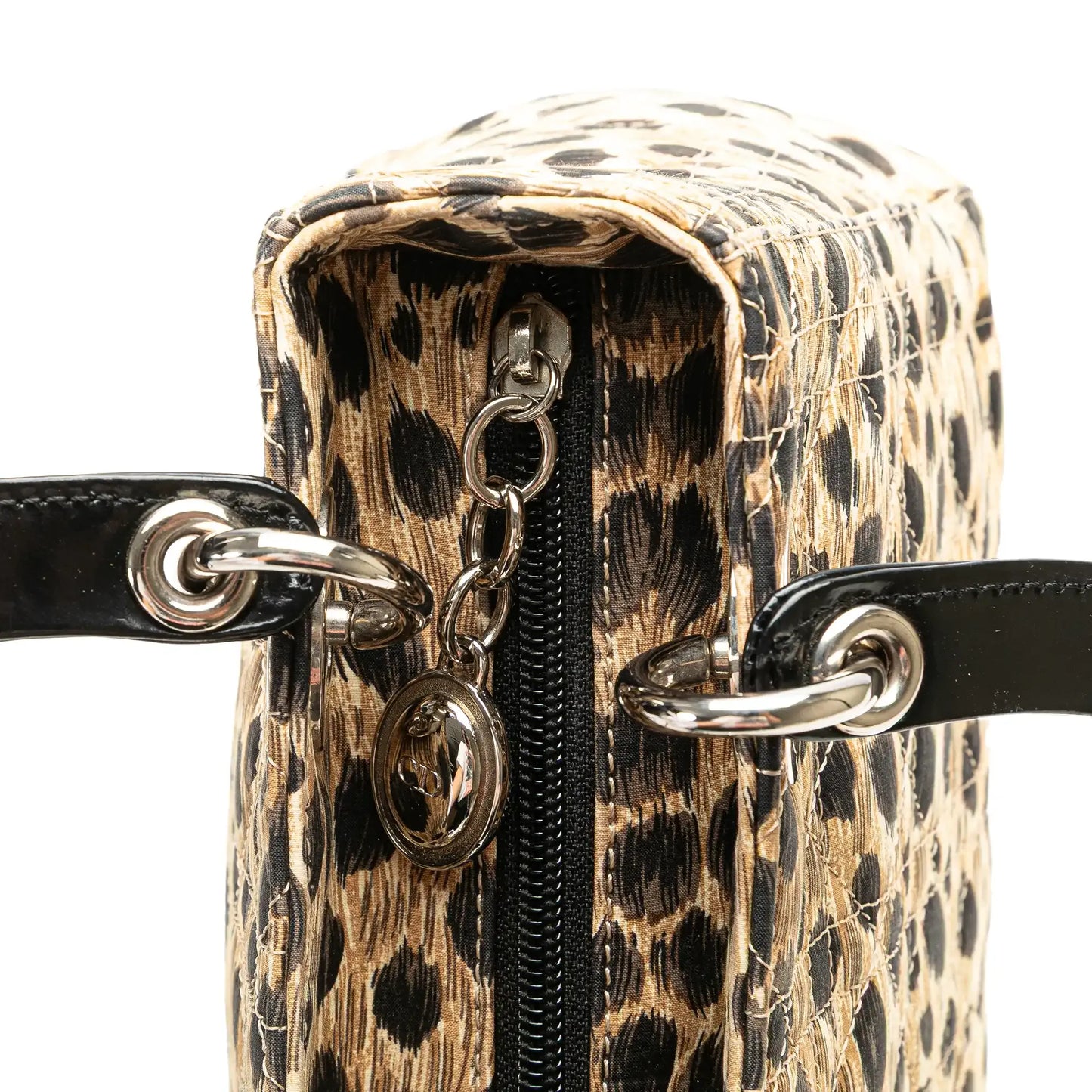 Dior Medium Canvas Cannage Leopard Print Lady Dior