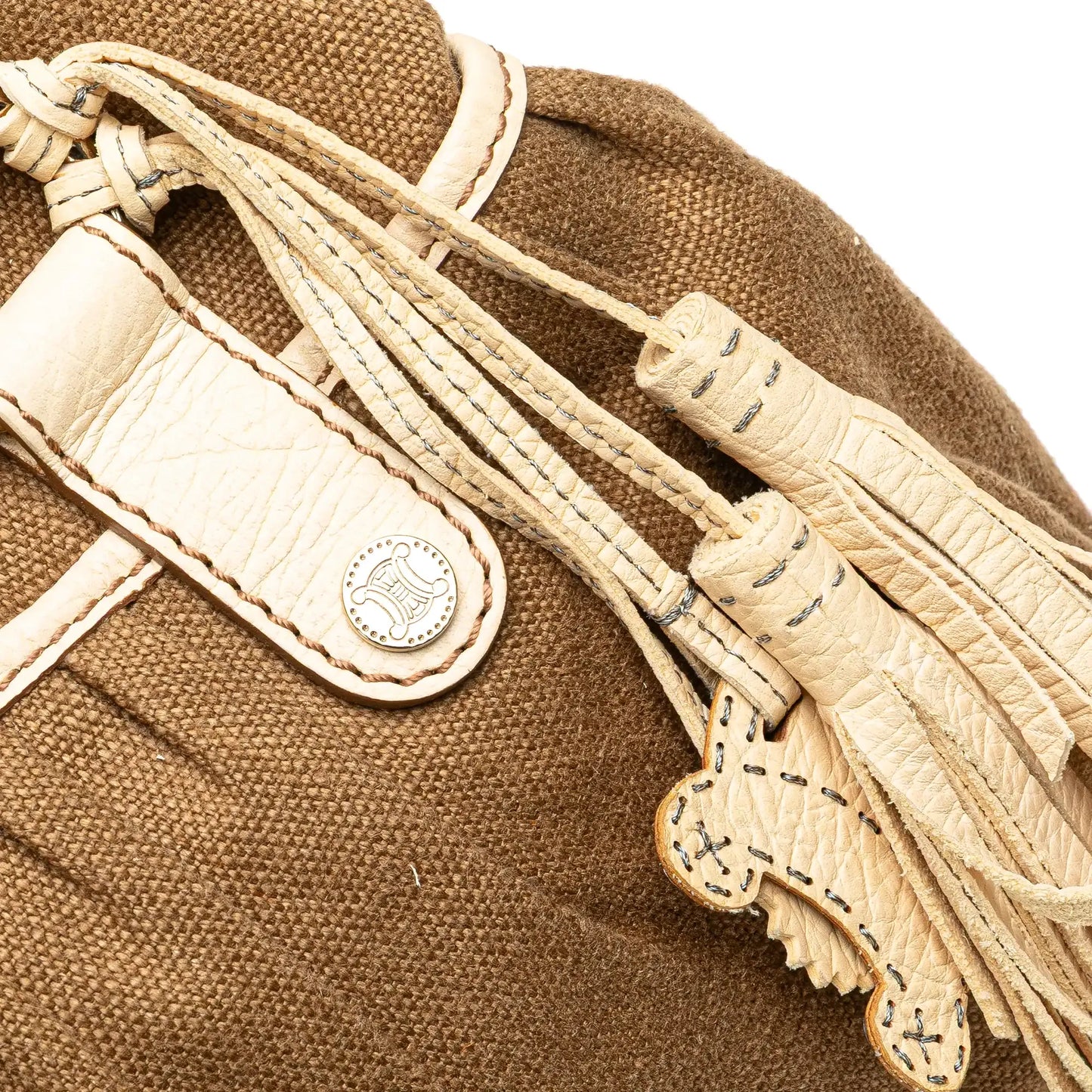Celine Canvas Boogie Tassel Tote