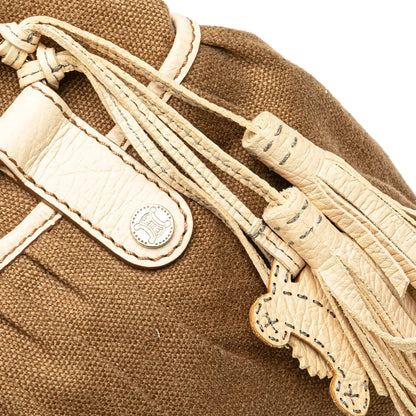 Celine Canvas Boogie Tassel Tote