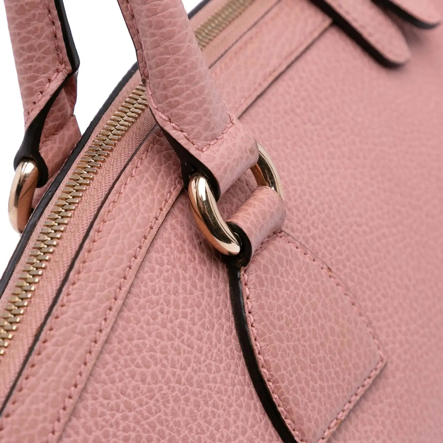 Gucci Medium Leather GG Charm Dome Satchel