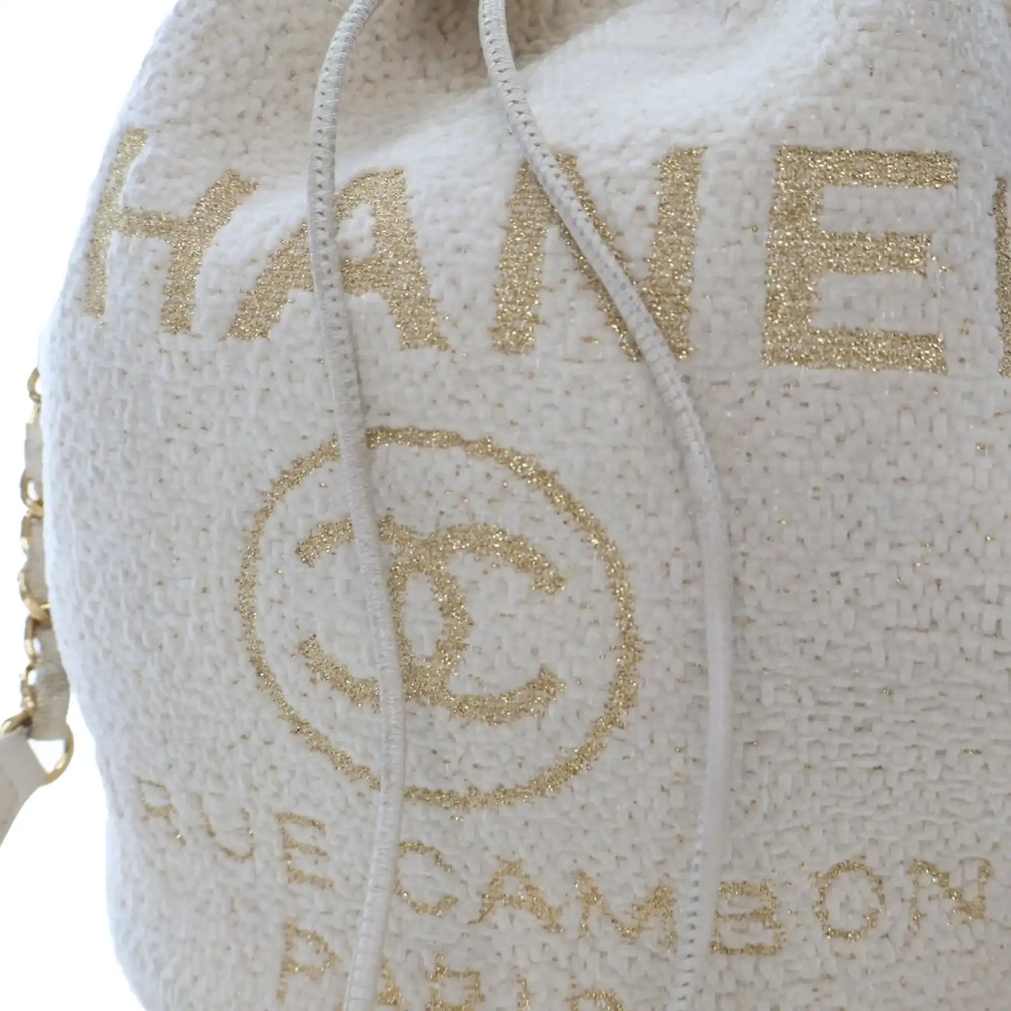 Chanel Small Tweed Deauville Drawstring Bucket Bag