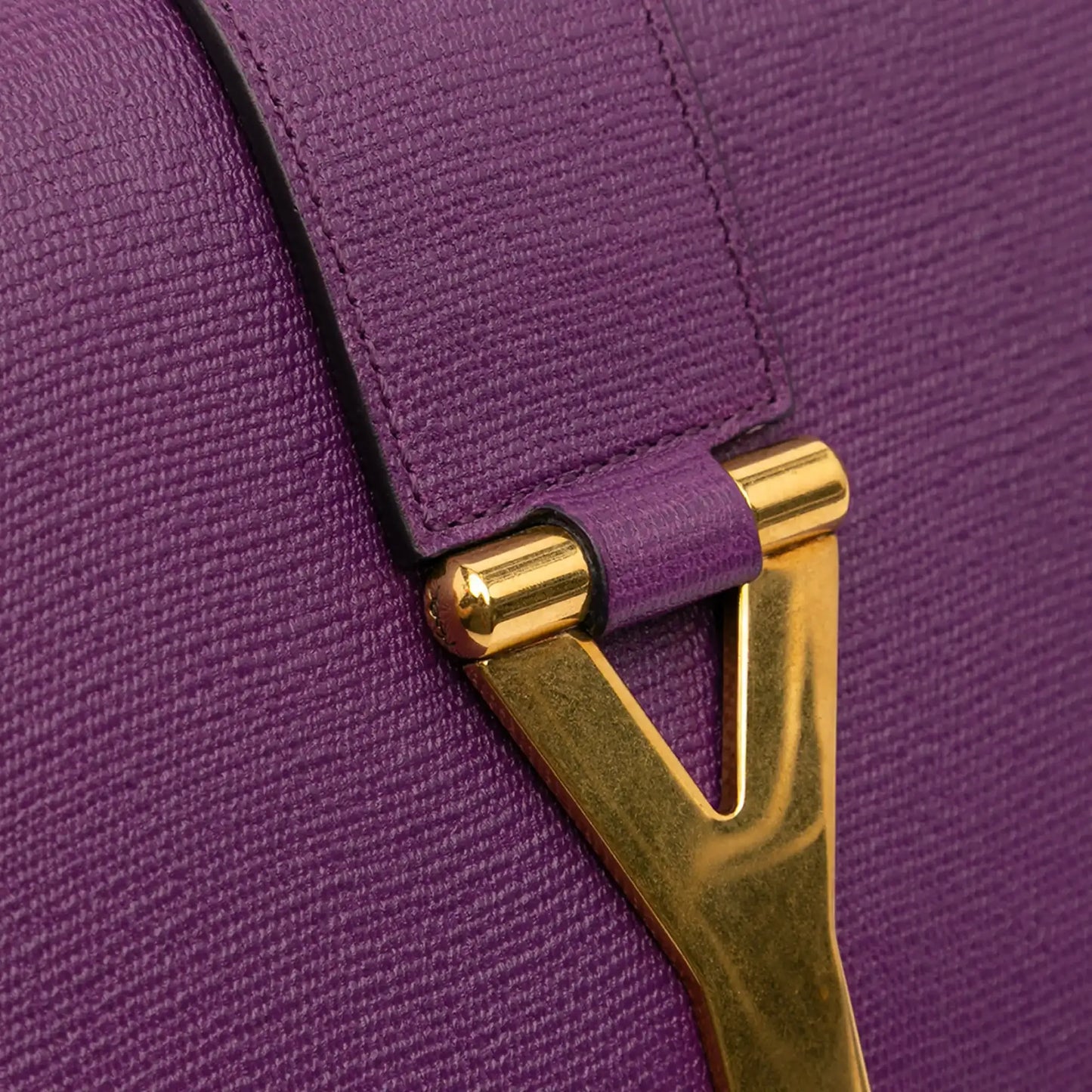 Saint Laurent Textured Leather Chyc Ligne Clutch