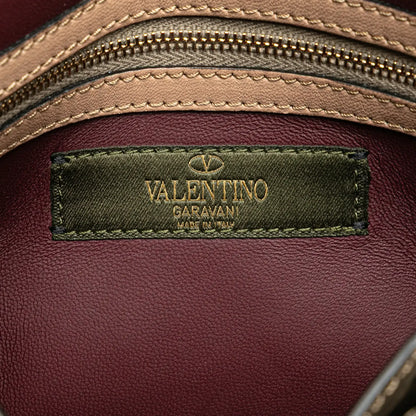 Valentino Canvas and Nappa Camouflage Rockstud Wristlet Clutch