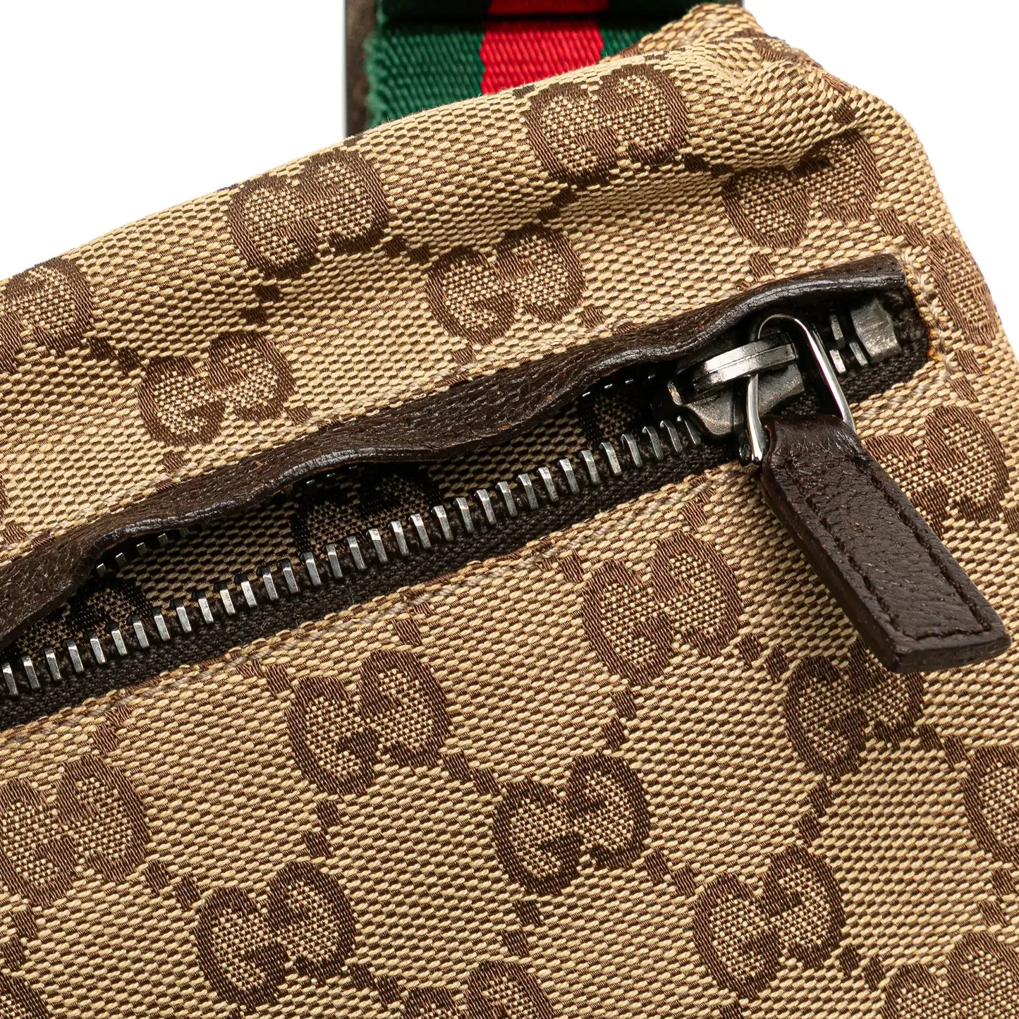 Gucci GG Canvas Web Double Pocket Belt Bag