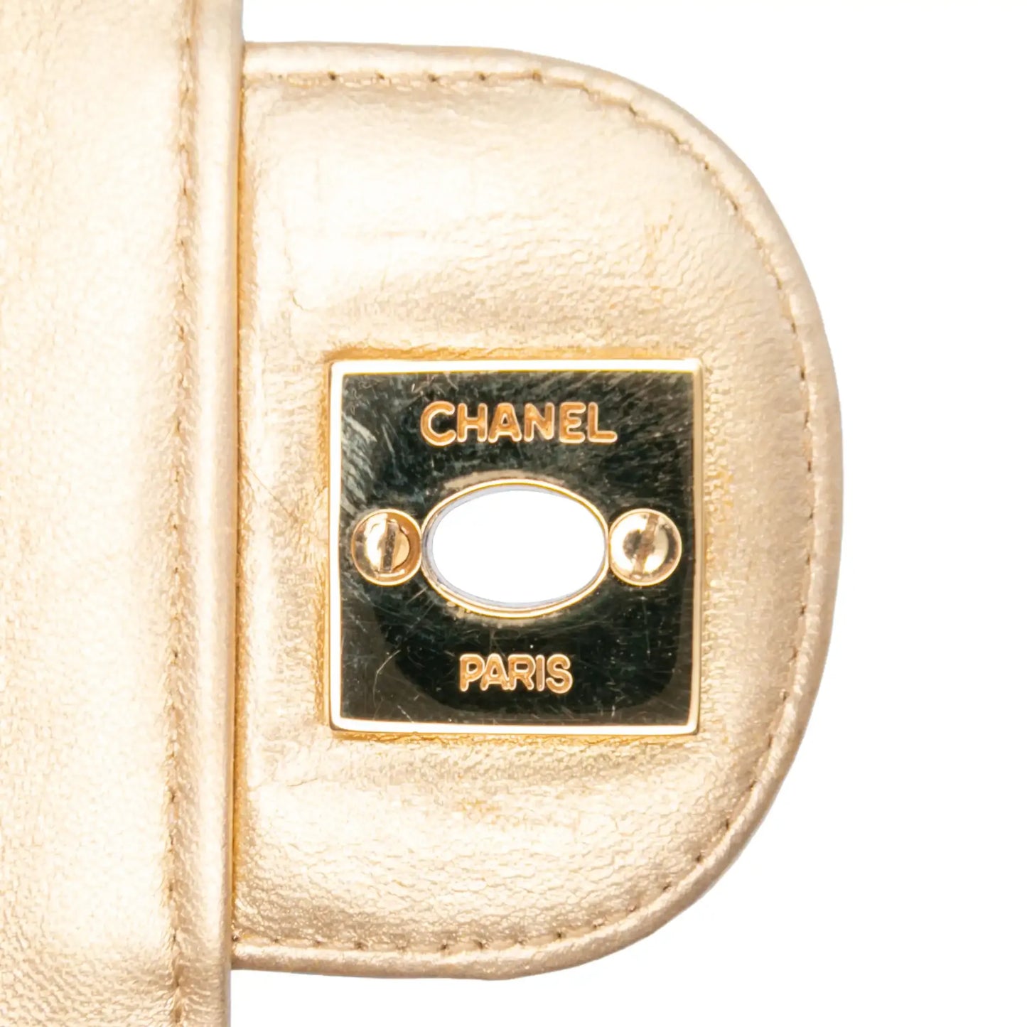 Chanel CC Metallic Lambskin Choco Bar East West Flap