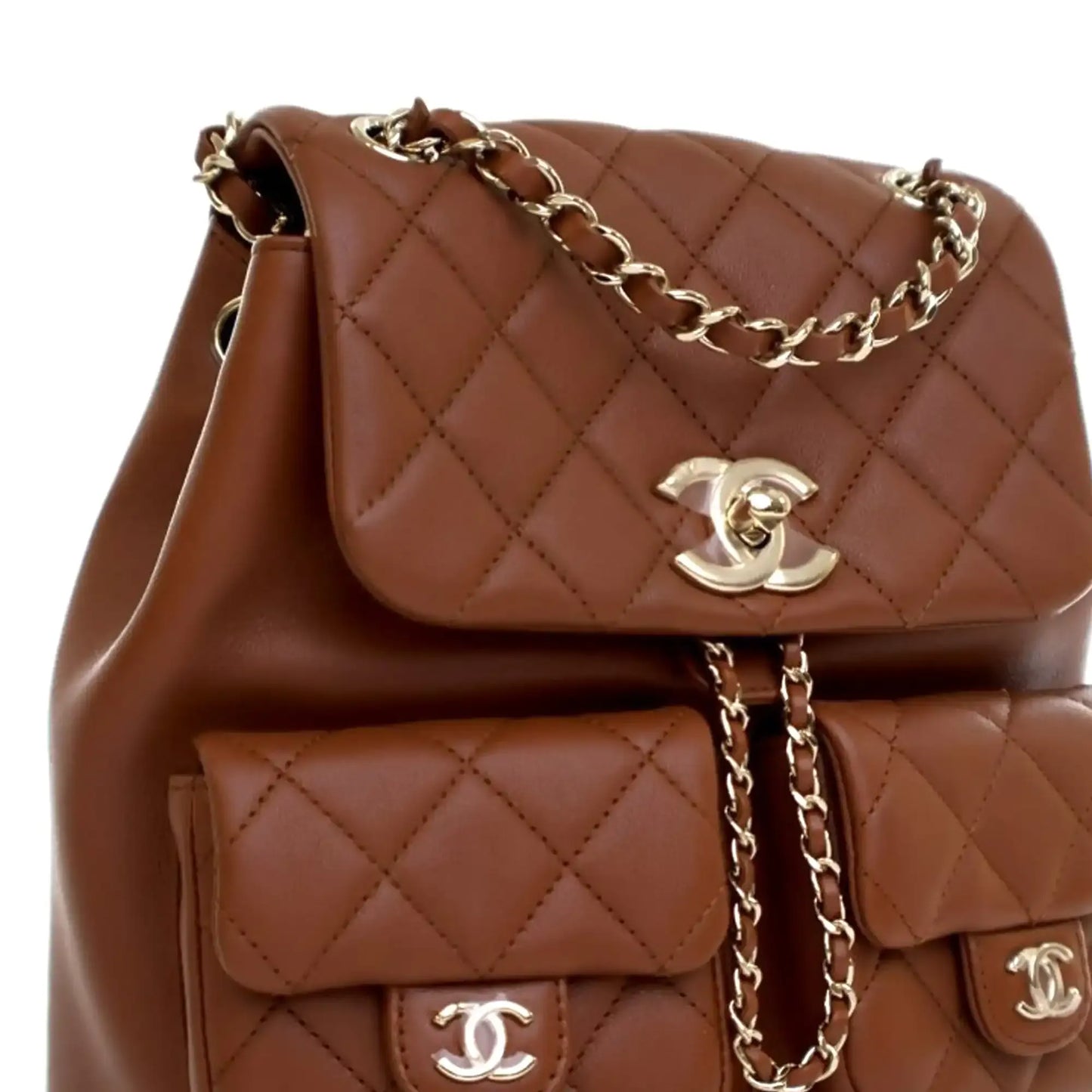 Chanel Small Quilted Calfskin Duma Pockets Drawstring Backpack