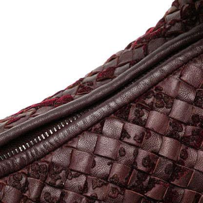 Bottega Veneta Medium Nappa Velours Intrecciato Fuzzy Veneta Hobo
